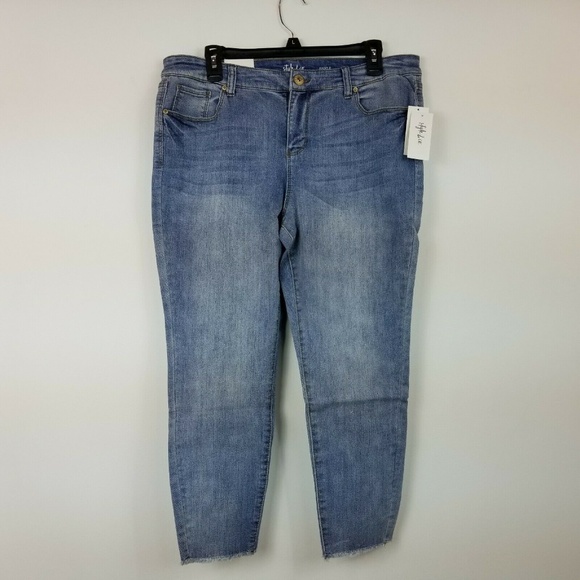 Style & Co 14P Ballard Blue Ankle Jeans 6AS66 - Picture 2 of 5